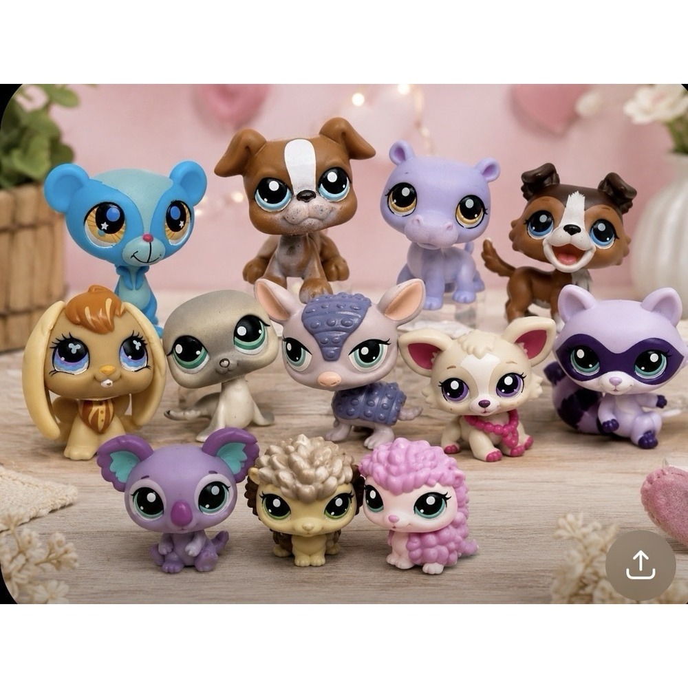 Littlest Pet Shop LPS Huge Lot 11 Pets Dog Chihuahua Koala Raccoon Hippo Hasbro